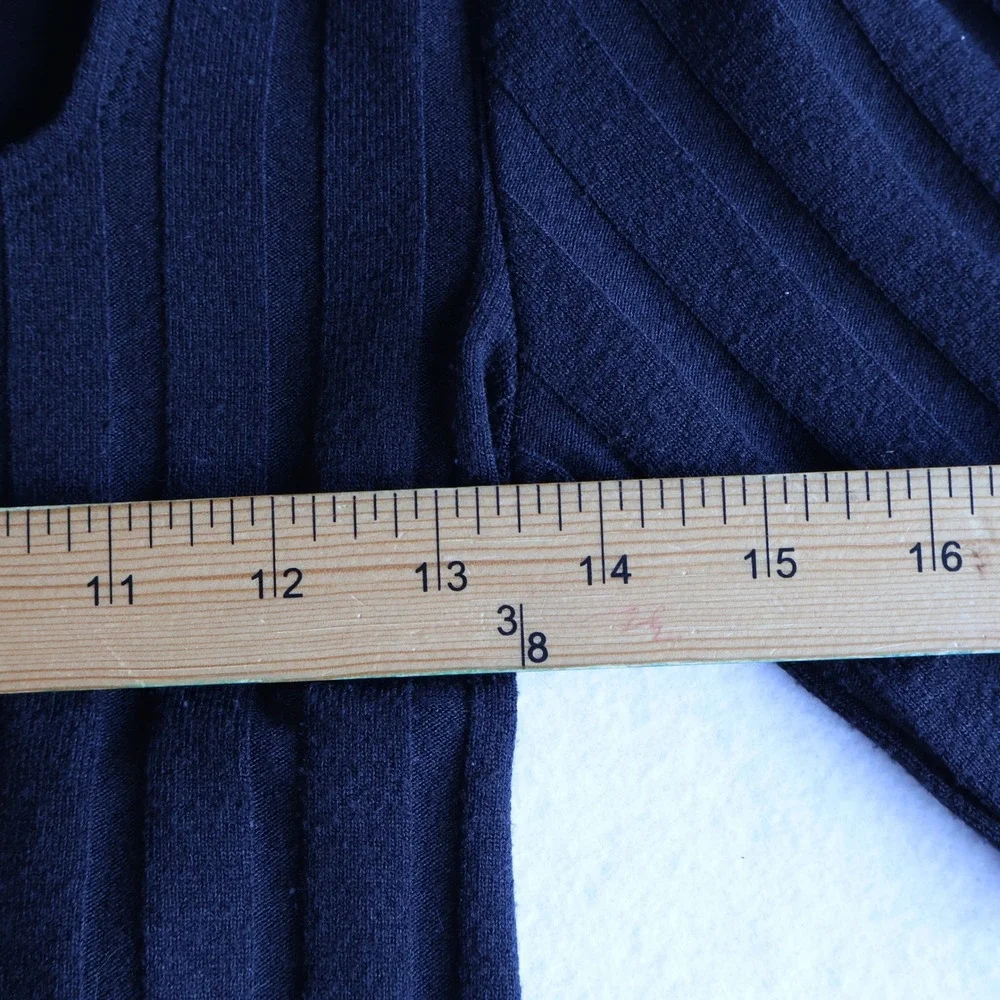 Free People Central Park Ribbed Cardigan Black Size Small Minimalist